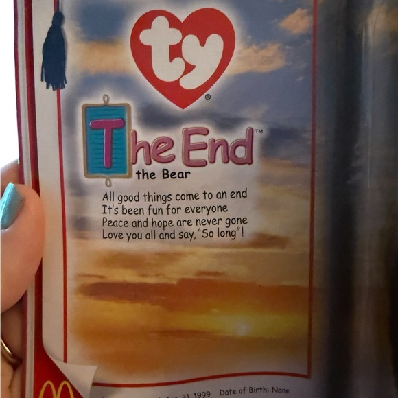 Ty Beanie Baby The End 1999 Y2k Millennium Teddy Bear. New In Box. - Picture 2 of 12